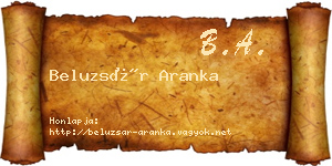 Beluzsár Aranka névjegykártya